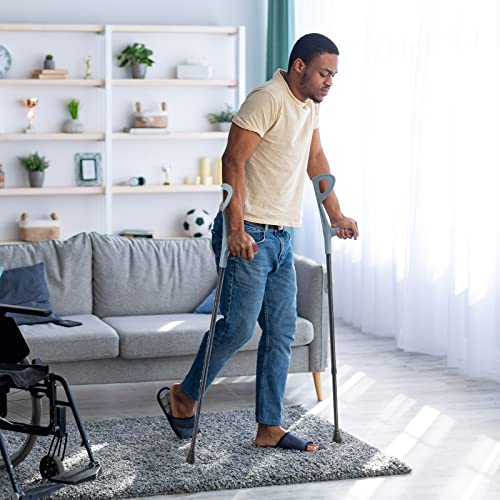 BeneCane Crutches Lightweight Arm Crutches Adjustable Forearm Crutch Ergonomi...