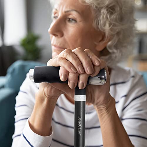 BeneCane Quad Cane Walking Cane with Two Led Lights with Big Base T Handle＆L...