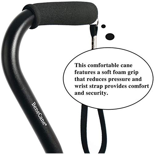 BeneCane Walking Cane for Men & Women Adjustable Cane with Offset Soft Cushio...