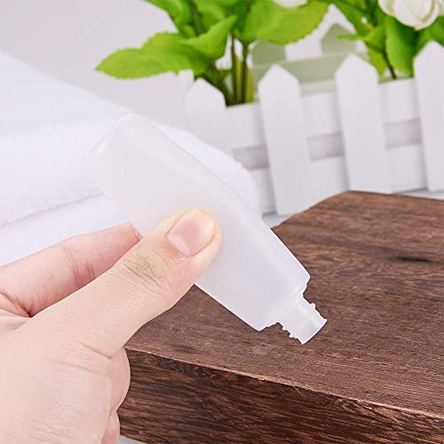 BENECREAT 10 Pack 18ml 0.6oz Plastic Squeeze Flip Cap Bottle Refillable Sampl...