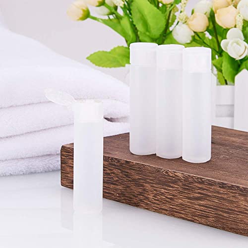 BENECREAT 10 Pack 18ml 0.6oz Plastic Squeeze Flip Cap Bottle Refillable Sampl...