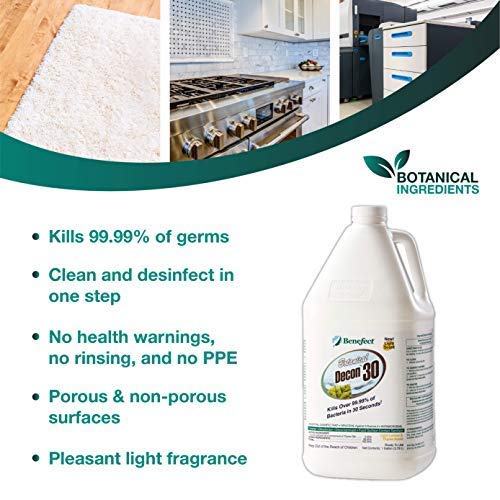 Benefect Botanical Decon 30 Disinfectant Cleaner - All Natural Formula for Ef...