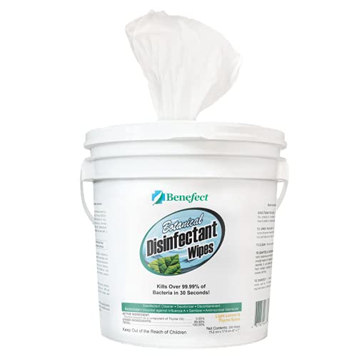 Benefect Botanical Disinfecting Wipes - (250 Wipe Count) Natural, No Residue ...