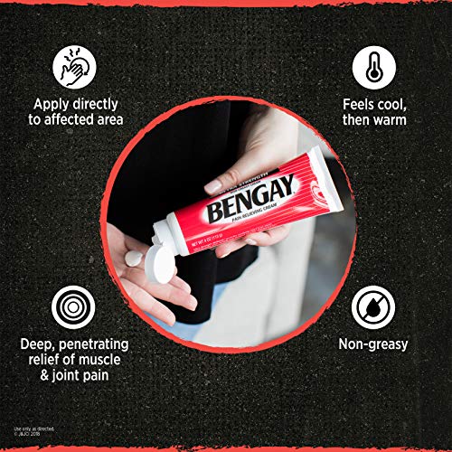 Bengay Ultra Strength Topical Pain Relief Cream, Non-Greasy Analgesic for Min...