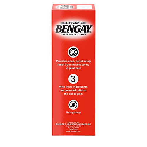 Bengay Ultra Strength Topical Pain Relief Cream, Non-Greasy Analgesic for Min...