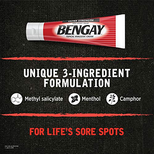 Bengay Ultra Strength Topical Pain Relief Cream, Non-Greasy Analgesic for Min...