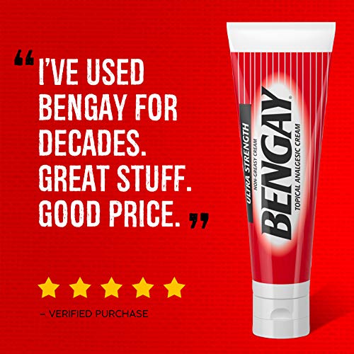 Ultra Strength Bengay Topical Pain Relief Cream, Non-Greasy Topical Analgesic...