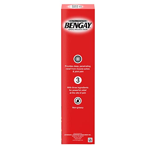 Ultra Strength Bengay Topical Pain Relief Cream, Non-Greasy Topical Analgesic...
