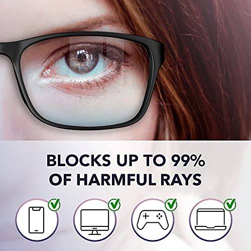 Stylish Blue Light Blocking Glasses for Women or Men - Ease Computer and Digi...