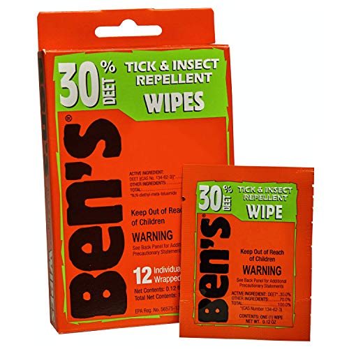 Ben's 30 Insect Repellent Wipes, 12 ct (Pack of 4)