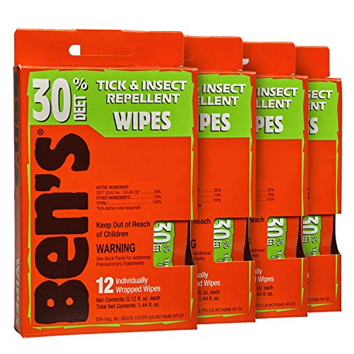 Ben's 30 Insect Repellent Wipes, 12 ct (Pack of 4)