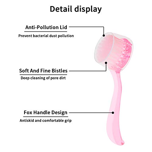 Beomeen Facial Cleansing Brush, 4 Colors Facial Exfoliating Brush Face Wash S...
