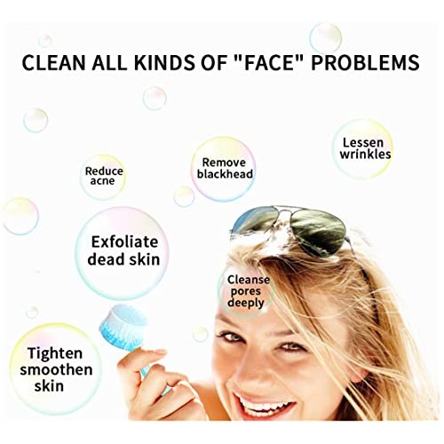 Beomeen Facial Cleansing Brush, 4 Colors Facial Exfoliating Brush Face Wash S...