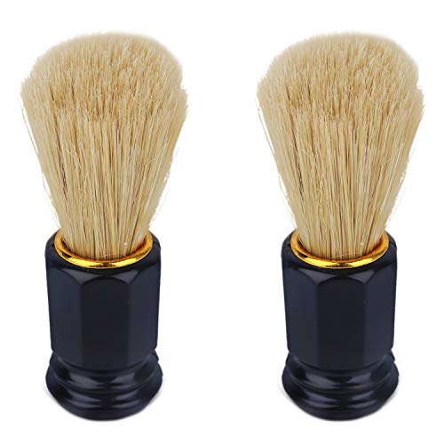 Beomeen Shaving Brush 2 Pack, Hair Shave Brushes with Handle for Men, Profess...