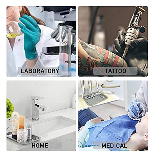 Tattoo Stainless Steel Tray, Beoncall 3 Pack Stainless Steel Tattoo Trays 13....