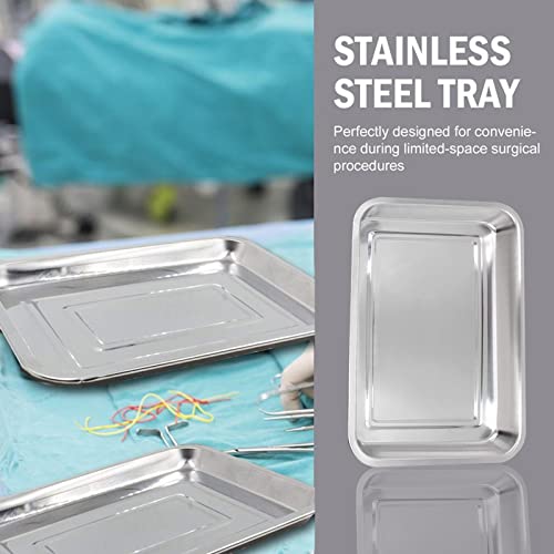 Tattoo Stainless Steel Tray, Beoncall 3 Pack Stainless Steel Tattoo Trays 13....