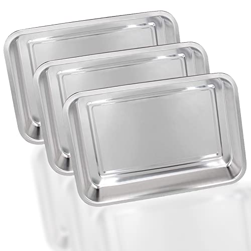 Tattoo Stainless Steel Tray, Beoncall 3 Pack Stainless Steel Tattoo Trays 13....