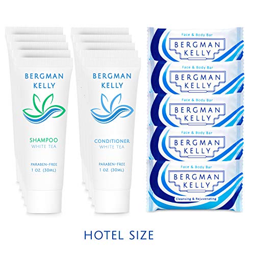 BERGMAN KELLY Rectangular Sanitary Soap Bars, Shampoo & Conditioner 3-Piece S...