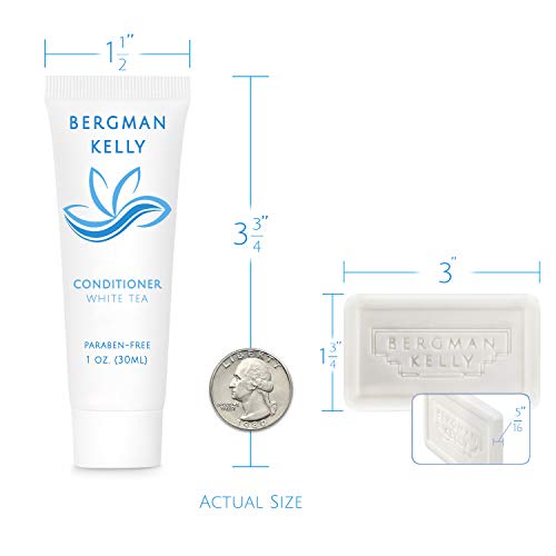 BERGMAN KELLY Rectangular Sanitary Soap Bars, Shampoo & Conditioner 3-Piece S...