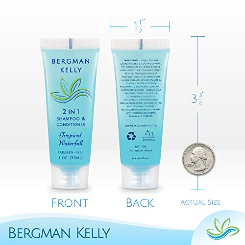 BERGMAN KELLY Round Soap Bars, 2in1 Shampoo & Conditioner 2-Piece Set (Tropic...