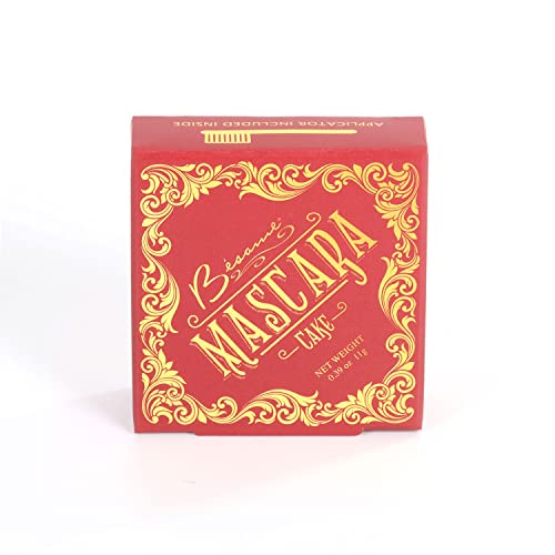 Besame Cosmetics | Cake Mascara Black - 1920 | 3-in-1 Eye Makeup - Mascara, E...