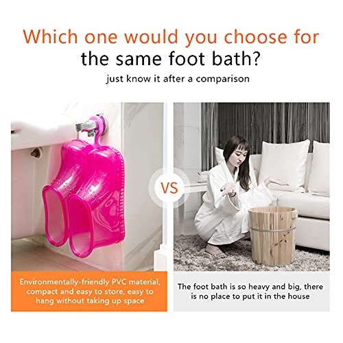 Massage Foot Bath Shoes, 1 Pair Portable SPA Household Relaxation Bucket Boot...