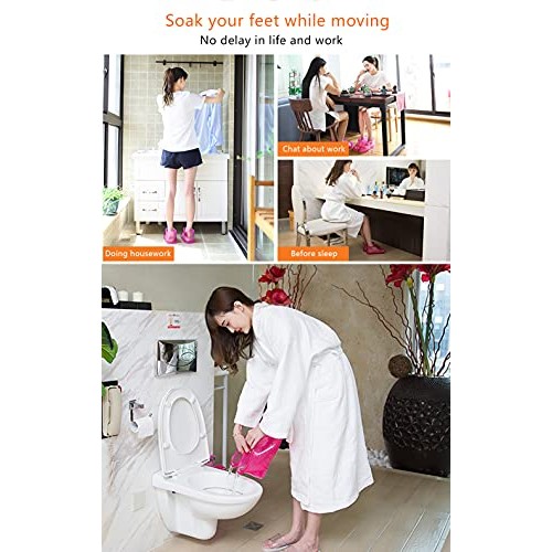 Massage Foot Bath Shoes, 1 Pair Portable SPA Household Relaxation Bucket Boot...