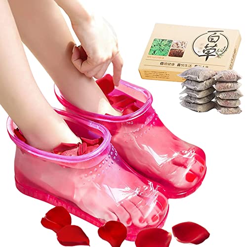 Massage Foot Bath Shoes, 1 Pair Portable SPA Household Relaxation Bucket Boot...