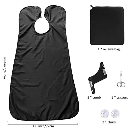 Besititli Beard Bib Apron Kit, Beard Hair Clippings Catcher for Men Shaving &...