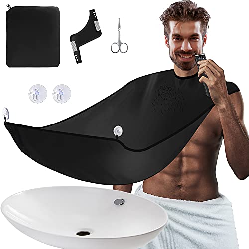 Besititli Beard Bib Apron Kit, Beard Hair Clippings Catcher for Men Shaving &...