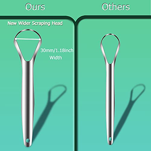 Tongue Scraper,Medical Grade Tounge Scraper Cleaner,Stainless Steel 100% BPA ...