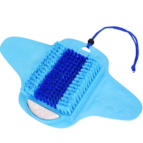 BESKAR Shower Foot Scrubber with Pumice Stone, Foot Clean, Smooth, Exfoliate ...