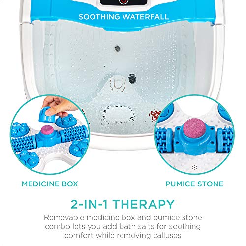 Best Choice Products Motorized Foot Spa Bath Massager, Adjustable Waterfall S...