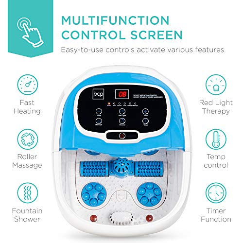 Best Choice Products Motorized Foot Spa Bath Massager, Adjustable Waterfall S...