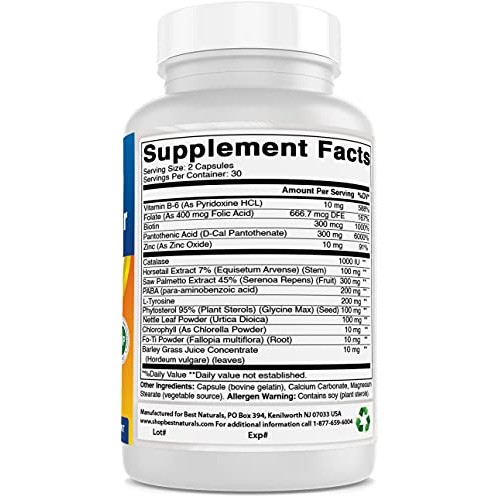 Best Naturals Anti Gray Hair Formula, 60 Count