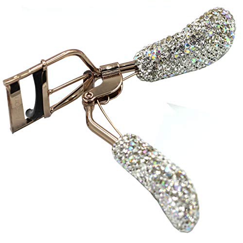 Bestbling Bling Rhinestones Makeup Eyelash Curler with refill Silicone Pressu...