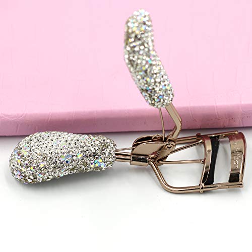 Bestbling Bling Rhinestones Makeup Eyelash Curler with refill Silicone Pressu...
