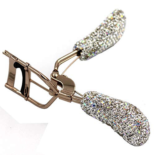 Bestbling Bling Rhinestones Makeup Eyelash Curler with refill Silicone Pressu...