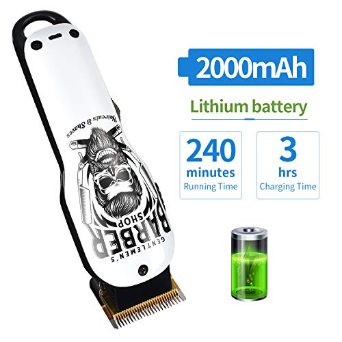 BESTBOMG Updated Professional Hair Clippers Cordless Hair Haircut Kit Recharg...