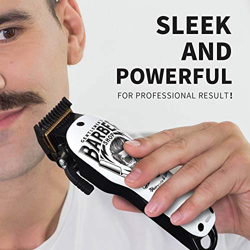 BESTBOMG Updated Professional Hair Clippers Cordless Hair Haircut Kit Recharg...