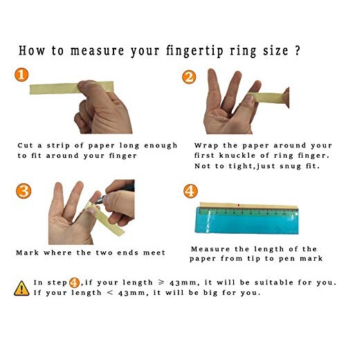 Bestga 10 PCS Halloween Costume Claws Fake Nails Ring Set, Gothic Punk 3 Size...