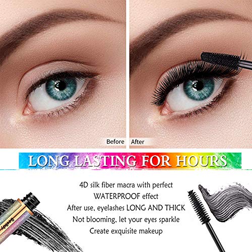 Bestidy 4D Silk Fiber Lash Mascara,Natural Waterproof Smudge-proof Mascara,Th...