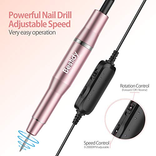 Bestidy Best Gift Electric Nail Drill Kit, USB Manicure Pen Sander Polisher w...