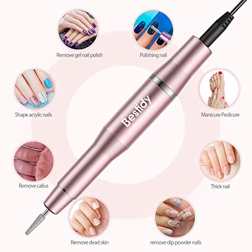 Bestidy Best Gift Electric Nail Drill Kit, USB Manicure Pen Sander Polisher w...