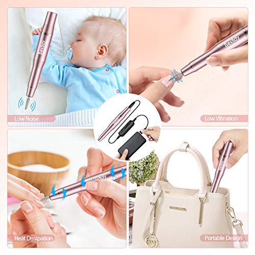 Bestidy Best Gift Electric Nail Drill Kit, USB Manicure Pen Sander Polisher w...