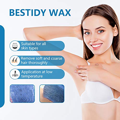 Bestidy Wax Beads 1000g/2.2lb/35oz，Waxing Kits for Hair Removal with 2 Wax T...