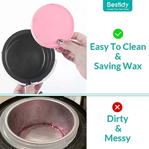 Bestidy Waxing Kit for Women and Men Home Wax Warmer with 5 Pack Hard Wax Bea...