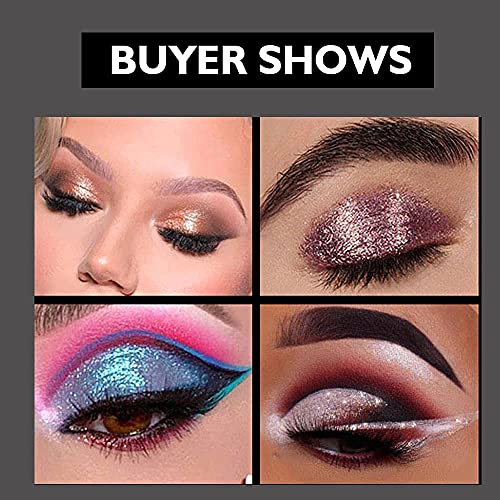 10 Colors Liquid Glitter Eyeshadow Set, Metallic Glitter Shimmer Smokey Eye L...