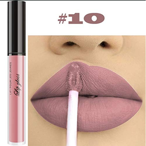 10pcs/Set Makeup Matte Lipstick Lip Kit, Velvety Liquid Lipstick Waterproof L...