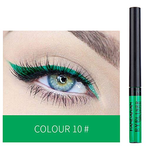 12 Colors Matte Liquid Eyeliner Set Rainbow Colorful Neon Eyeliner Pencil Pig...